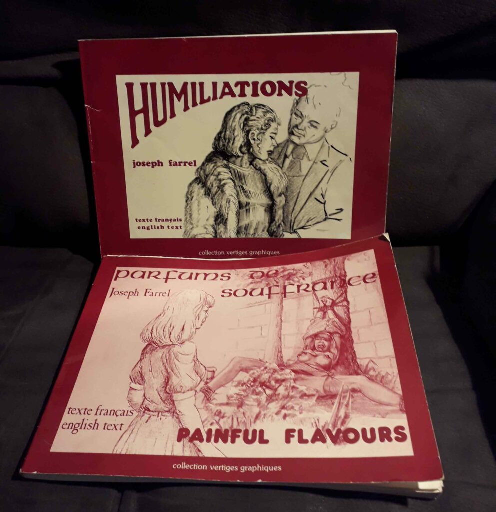 Humiliations et Parfums de souffrance, livres pornographiques de Joseph Farrel
