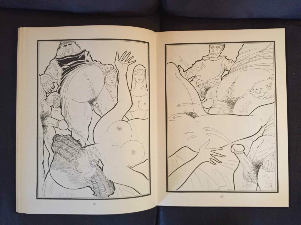 Dessin d'éjaculation par Gilbert Garnon