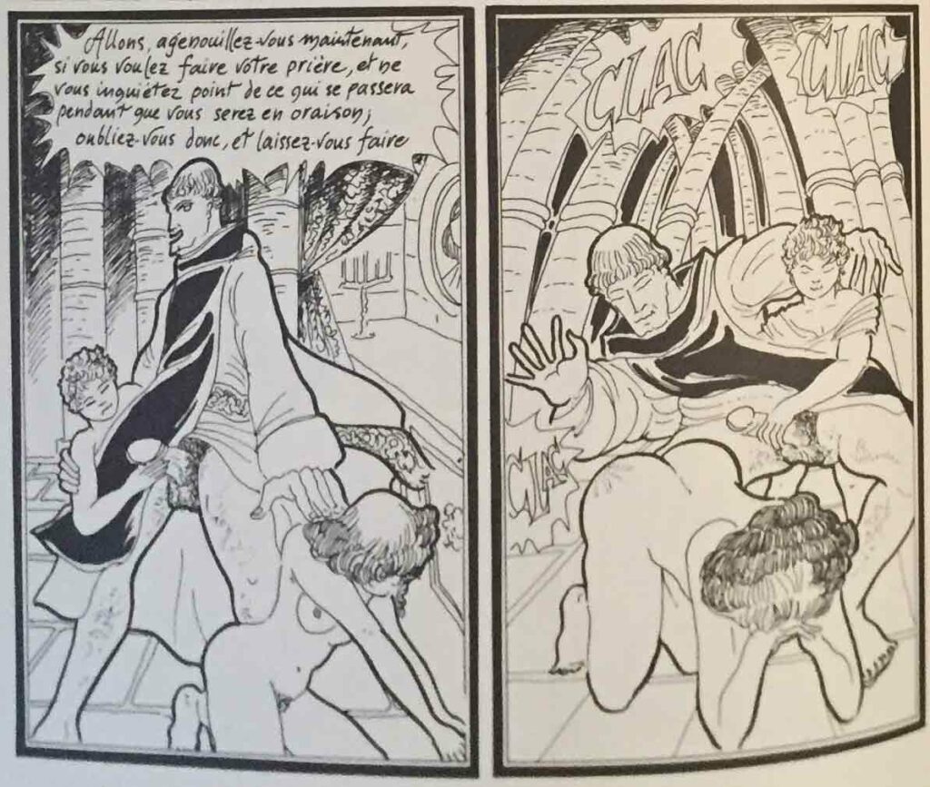 BD érotique Justine de Sade par Garnon, éditions Borderie