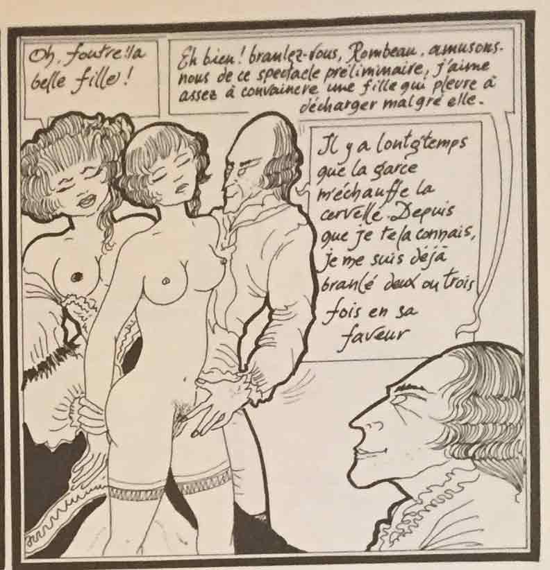 BD érotique Justine de Sade par Garnon, éditions Borderie