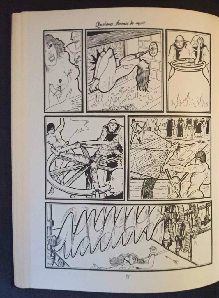 Dessin de tortures BDSM de Sade par Gilbert Garnon