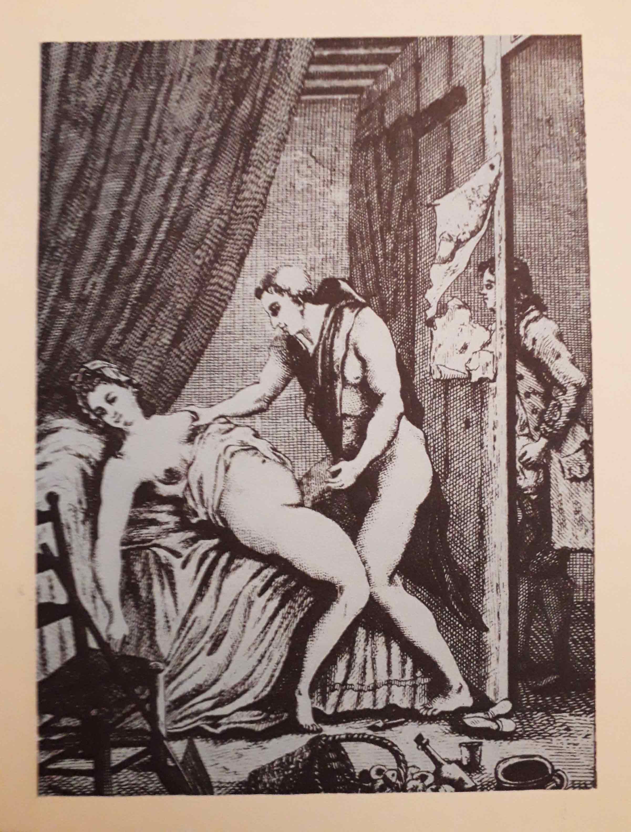 Illustration pour le coffret du livre érotique L'Histoire de Dom B., portier des Chartreux, écrite par lui-même.