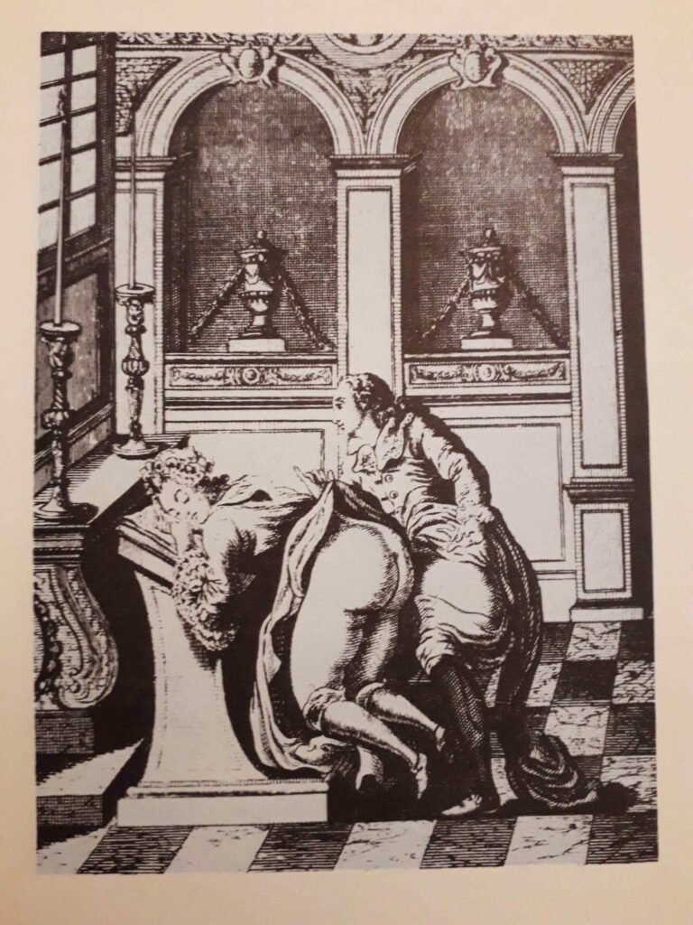 Illustration pour le coffret du livre érotique L'Histoire de Dom B., portier des Chartreux, écrite par lui-même.