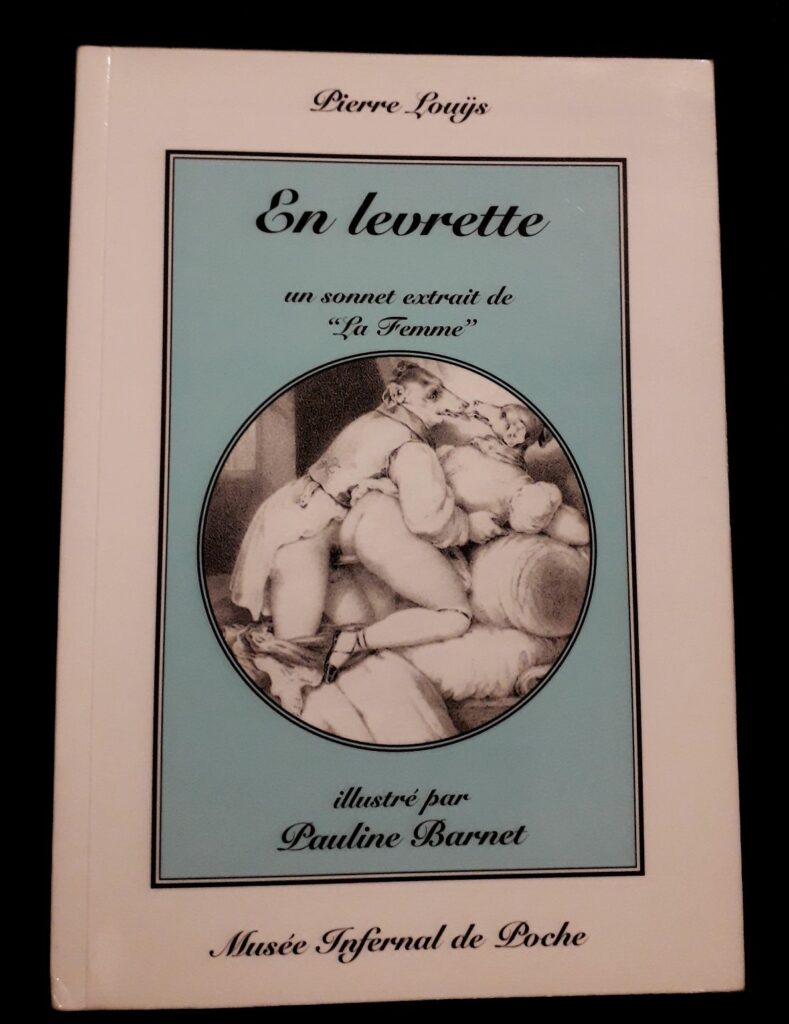 Couverture du livre érotique En Levrette, Pierre Louÿs et Pauline Barnet, Musée infernal de poche