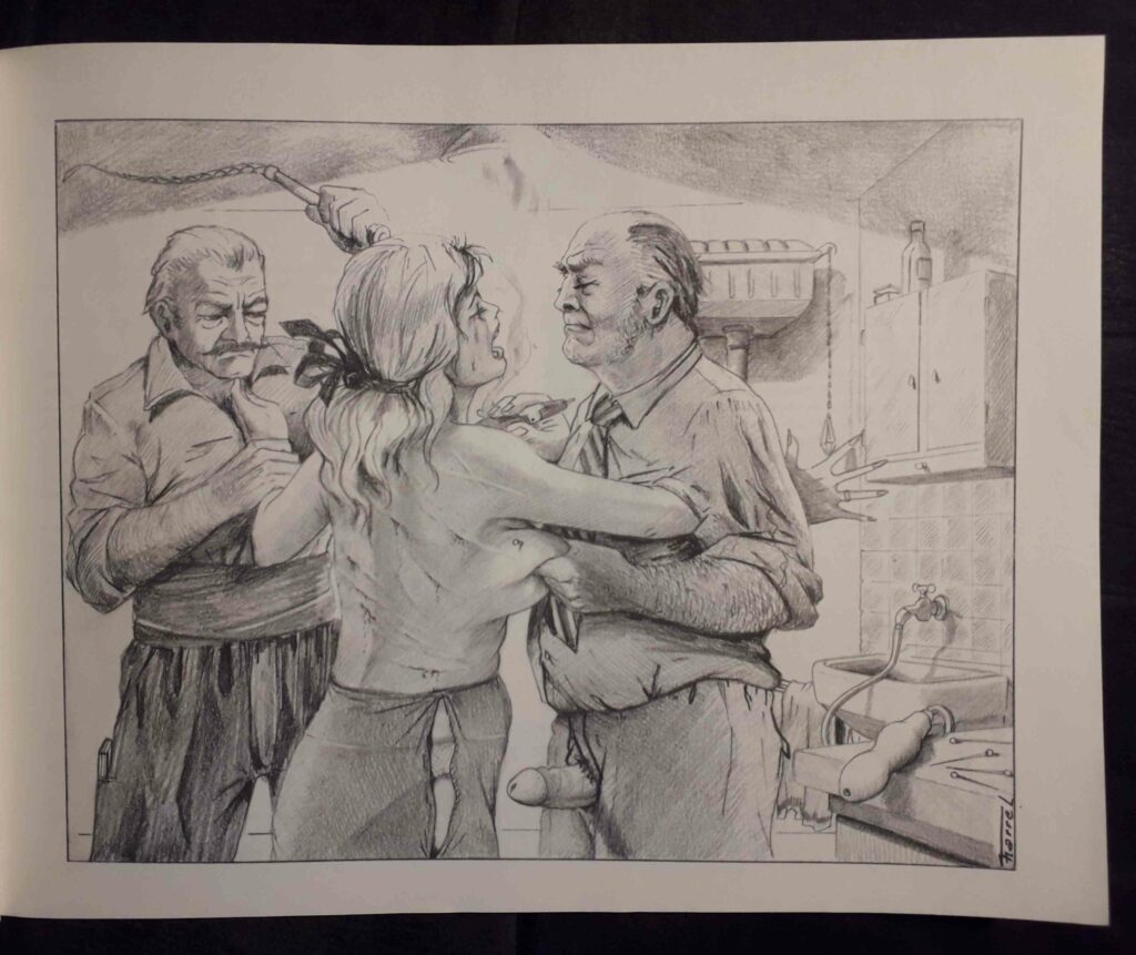 Dessin de femme maltraitée par Joseph Farrel