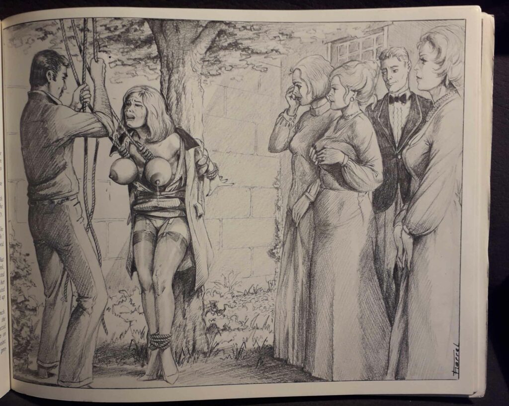 Dessin de femme aux seins torturés par Joseph Farell