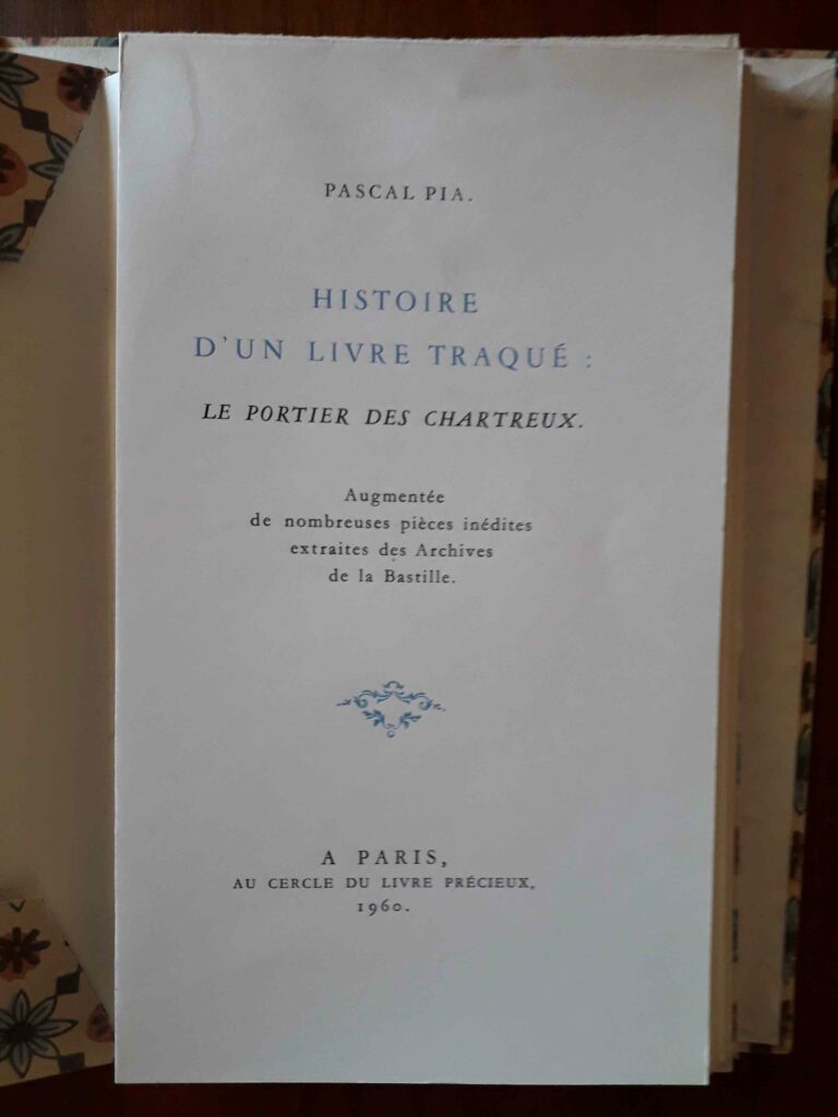Livret histoire d'un livre traqué par Pascal Pia