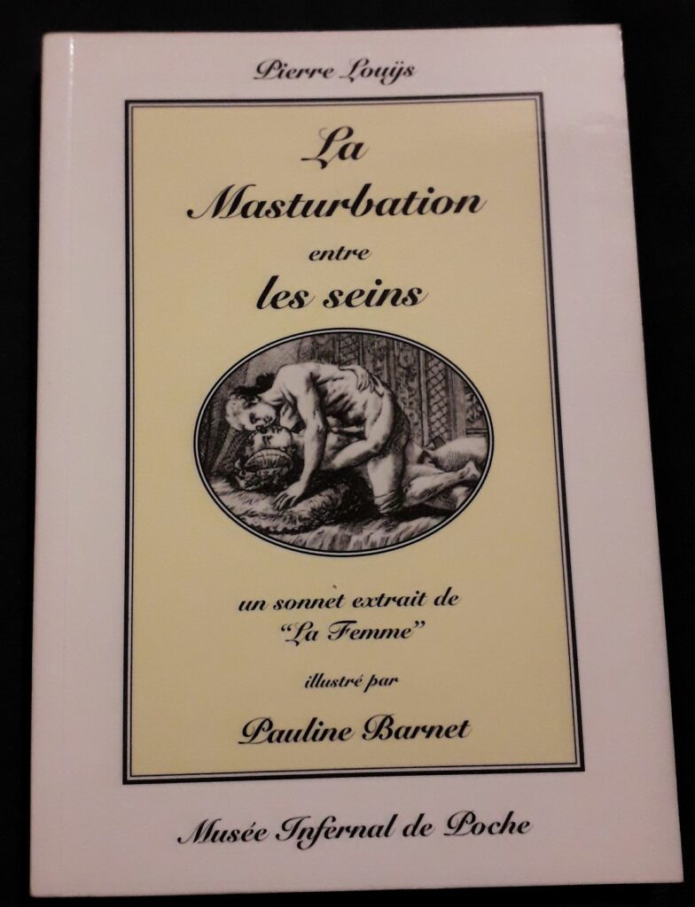 Couverture du livre érotique La Masturbation entre les seins, Pierre Louÿs et Pauline Barnet, Musée infernal de poche