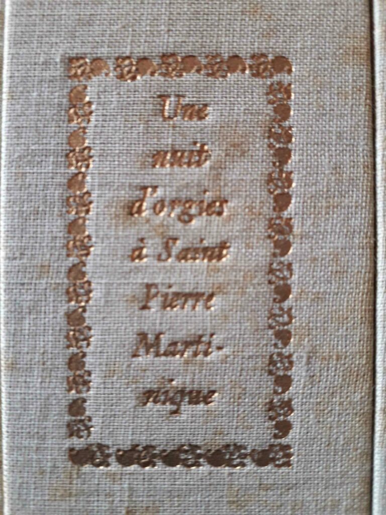 Coffret curiosa érotique Nuit d'orgies à Saint-Pierre Martinique, aux éditions du Cercle du livre précieux