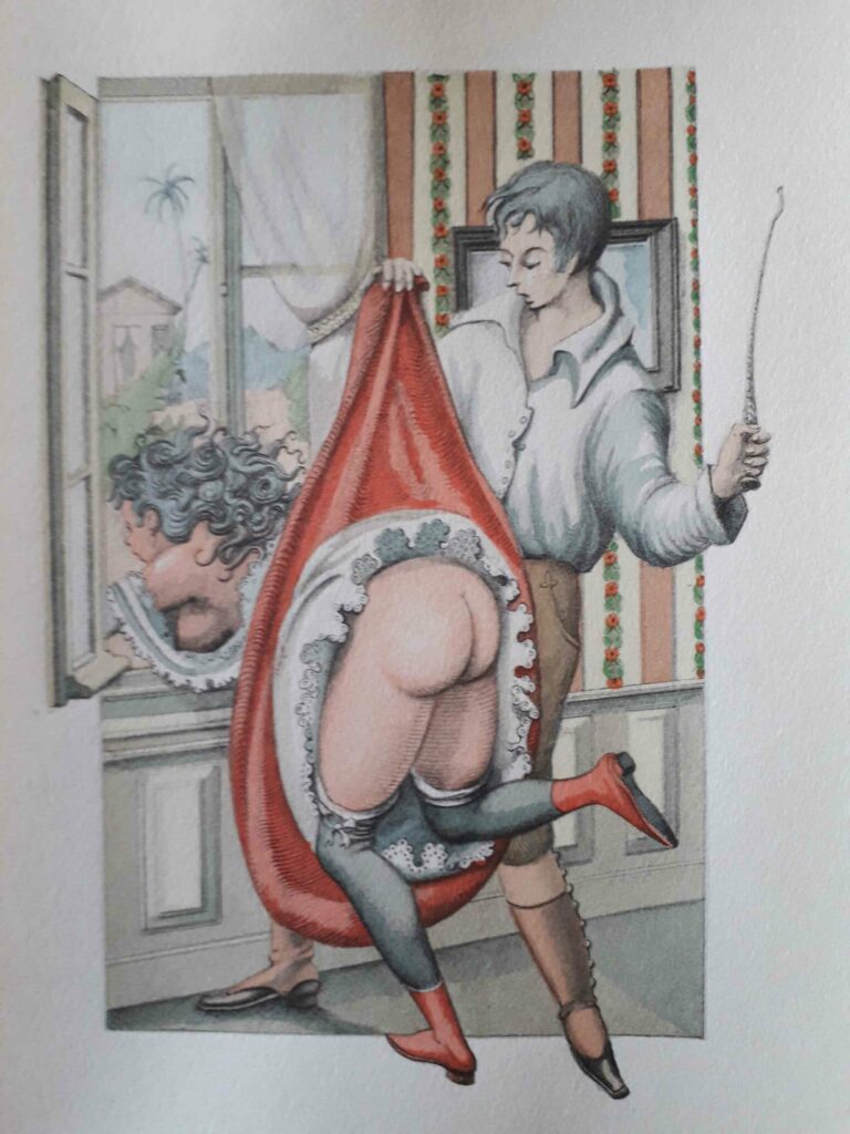 Illustration érotique de Michel Siméon pour le livre Nuit d'orgies à Saint-Pierre Martinique