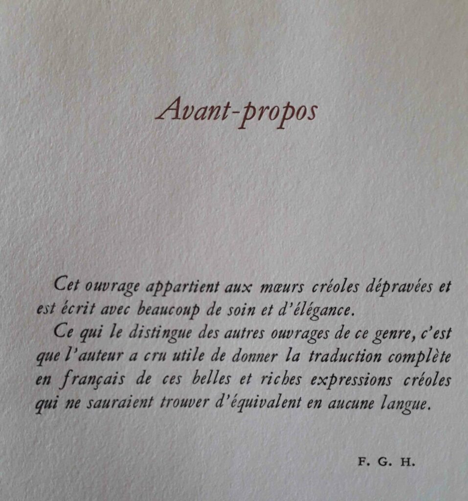 Avant-propos du livre érotique de Michel Siméon pour le livre Nuit d'orgies à Saint-Pierre Martinique
