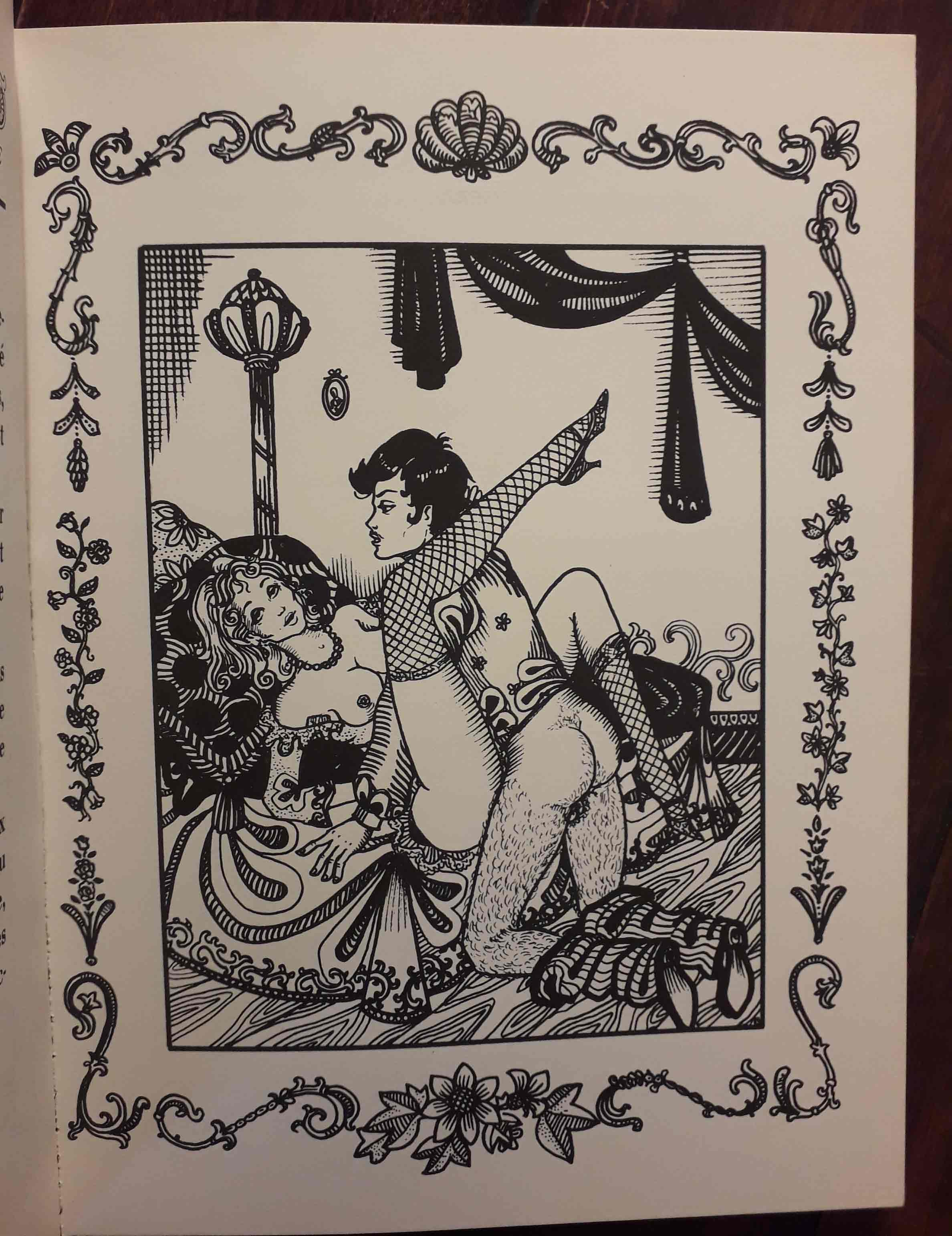 Dessin érotique hétérosexuel de Tony Bastos, pour les Perversions discrètes de la bourgeoisie