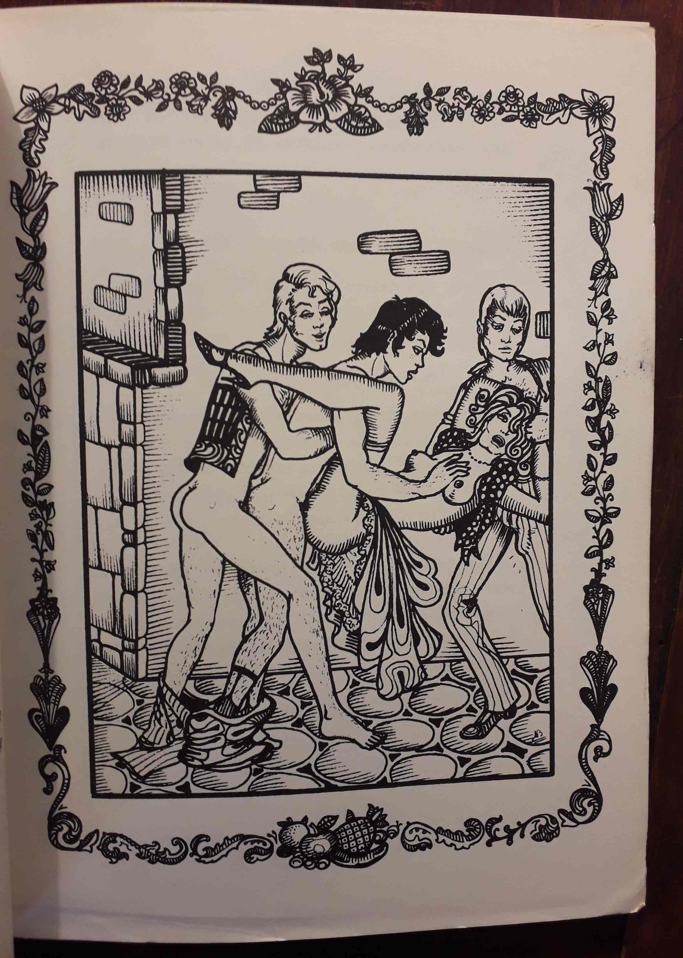 Dessin d'une femme prise par plusieurs hommes de Tony Bastos