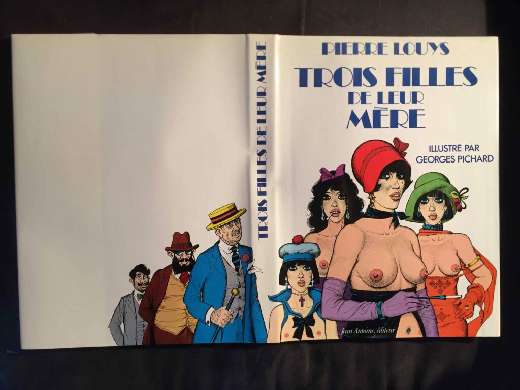 Jaquette du livre les Trois filles de leur mère de Pierre Louÿs illustré par Pichard