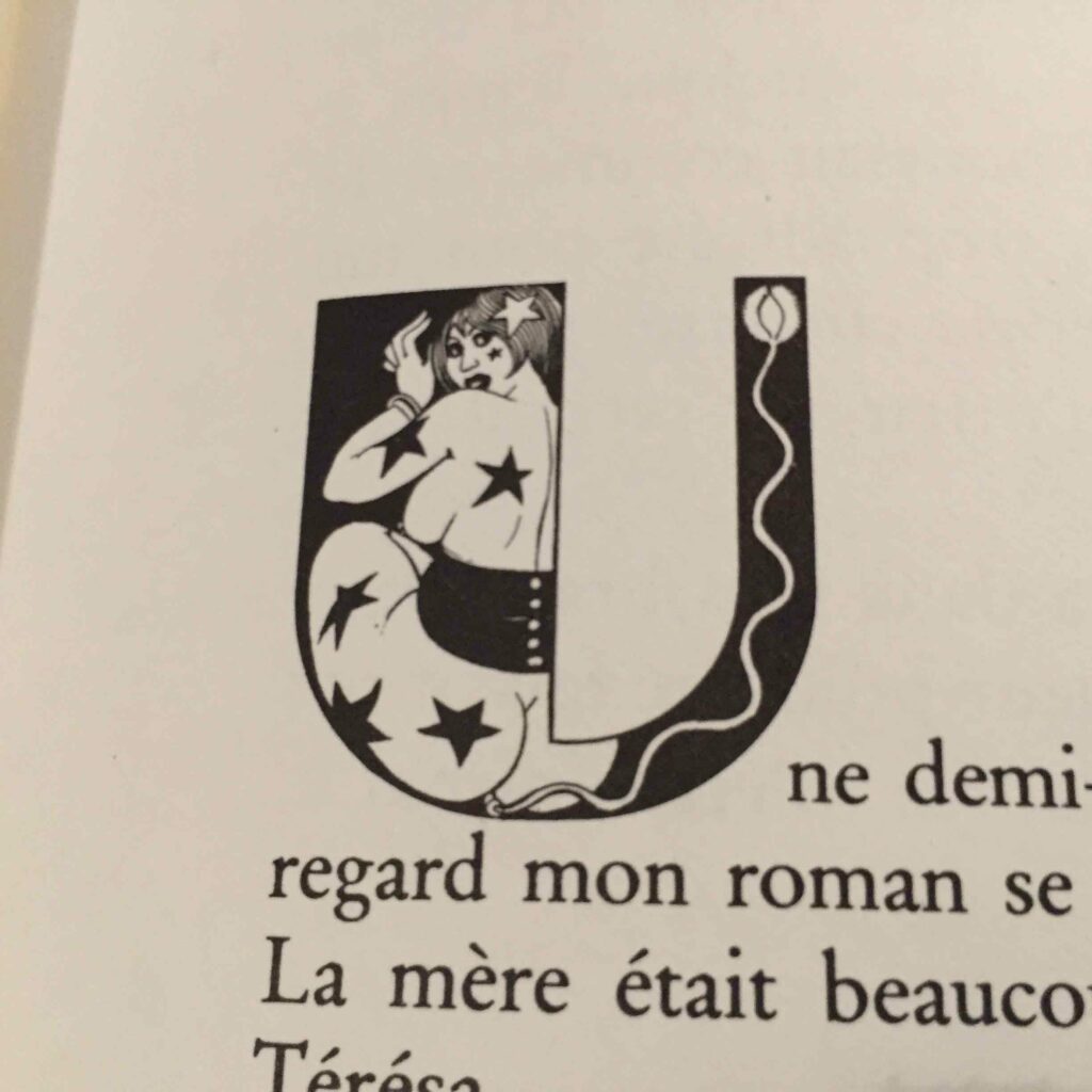 Lettrine érotique de Georges Pichard pour Les Trois filles de leur mère, aux éditions Jean Antoine