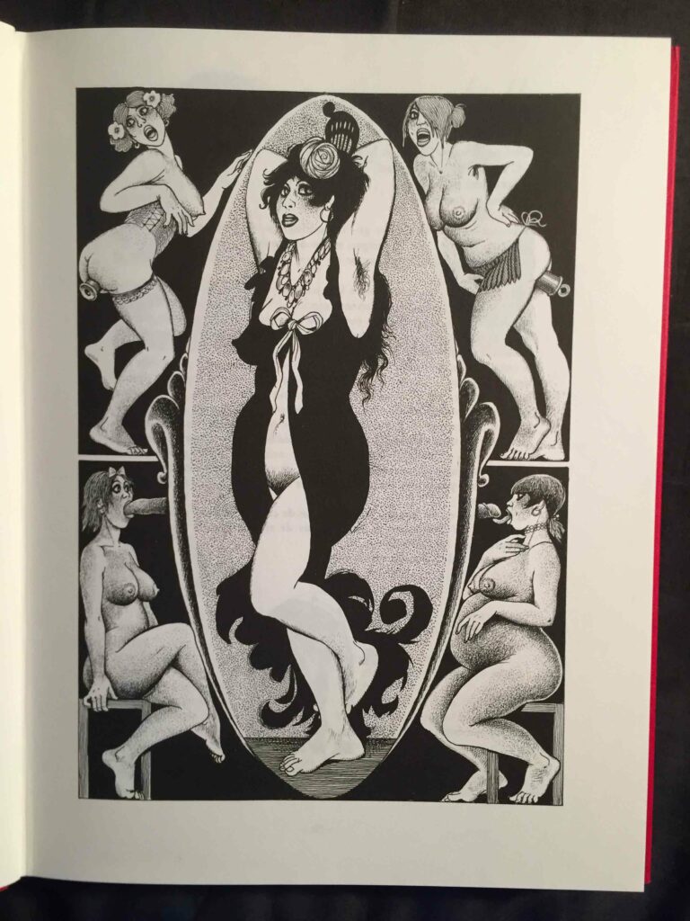 Dessin érotique de Georges Pichard pour Les Trois filles de leur mère