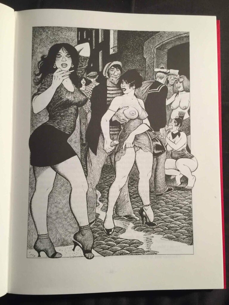 Dessin érotique de Georges Pichard pour Les Trois filles de leur mère, aux éditions Jean Antoine