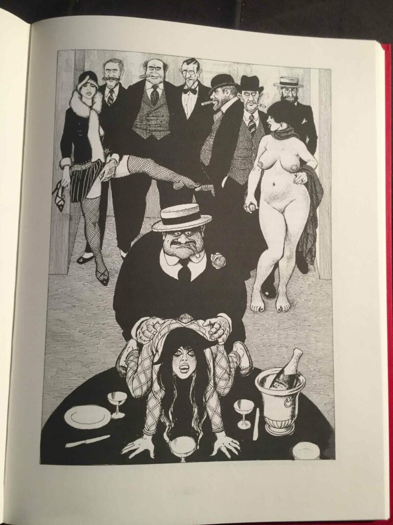 Dessin érotique de Georges Pichard pour Les Trois filles de leur mère