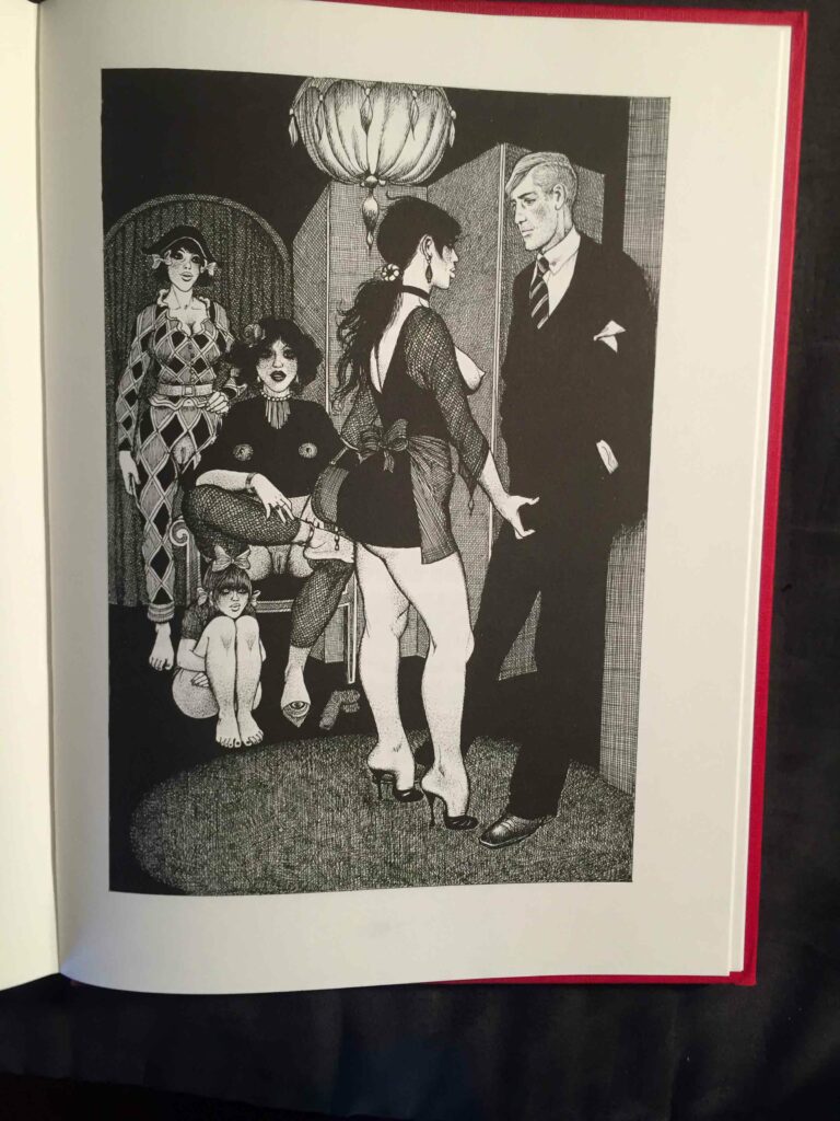 Dessin érotique de Georges Pichard pour Les Trois filles de leur mère