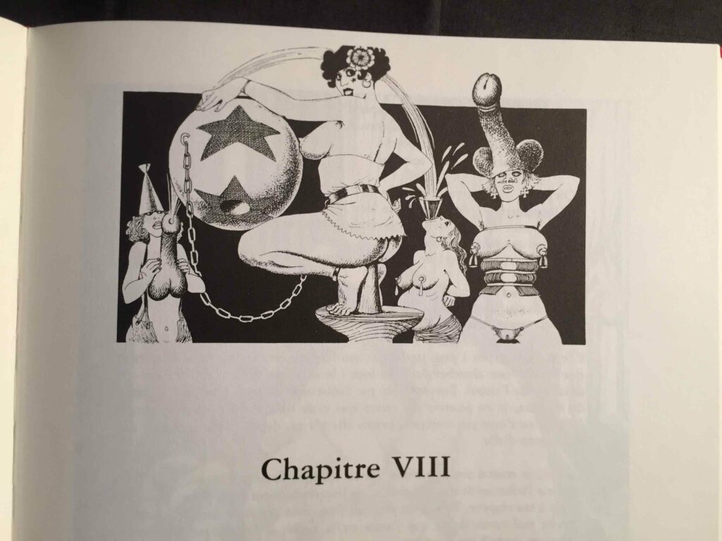 Dessin érotique de Georges Pichard pour Les Trois filles de leur mère, aux éditions Jean Antoine